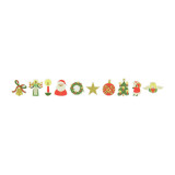 A Pack of 200 Santa Washi Stickers, manufactured by Rico Design.