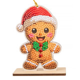 A Gingerbread Man Crystal Art Hanging Buddy Kit.