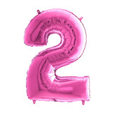 26 inch Fuchsia Number 2 Foil Balloon (1)