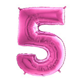 26 inch Fuchsia Number 5 Foil Balloon (1)