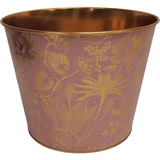 A Pink & Gold Zinc Pot.