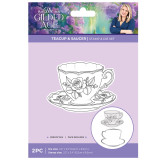 A 2 Piece Gilded Age Teacup & Saucer Stamp & Die Set, manufactured by Crafter’s Companion. A 2 Piece Gilded Age Teacup & Saucer Stamp & Die Set, manufactured by Crafter’s Companion.