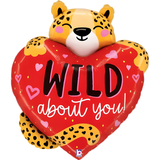 A 29 inch Wild About You Cheetah Foil Balloon, manufactured by Betallic.