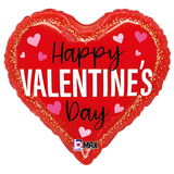An 18 inch Happy Valentine's Day Sweetie Heart Foil Balloon, manufactured by Betallic.
