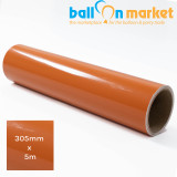 A Roll of Ritrama Nut Brown Gloss Opaque Vinyl, measuring approx. 305mm x 5m.