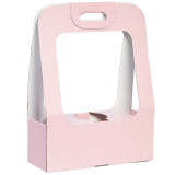 A Pink Polka Dot Large Plant Carrier, measuring approx. 39cm x 53cm.