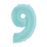 26 inch Pastel Blue Number 9 Foil Balloon (1)