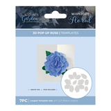 A Nature's Garden Midnight Floral 3D Pop Up Rose Metal Die Set, with 7 pieces included.