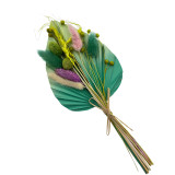 A 27cm Dried Jade Ombre Flowers & Palm Spears Bouquet.