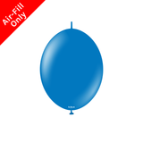 A Pack of 50 6" Standard Blue Kalisan K-Link Latex Balloons, manufactured by Kalisan.