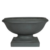 A Hortus Contempo Grey Garden Squat Pot, measuring 27cm.