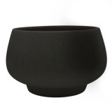 A Hortus Belgrade Matt Black Ceramic Bowl, measuring 18cm.