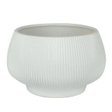 A Hortus Belgrade Matt White Ceramic Bowl, measuring 18cm.
