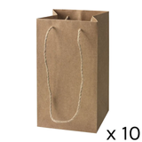 A pack of 10 Natural Large Porto Bags, manufactured by Oasis.