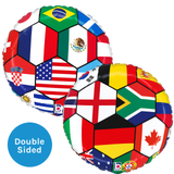 An 18 inch World Cup Nations Foil Balloon.