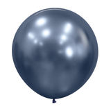 A pack of 3 24" Reflex Galaxy Blue Latex Balloons, manufactured by Sempertex.