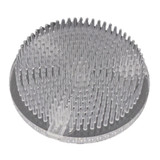 A Clear Round Pinholder, measuring approx. 4.8cm x 2cm.