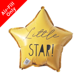 A 9 inch Yellow Little Star Foil Balloon, manufactured by Unique.