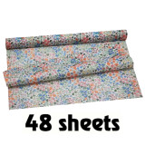 A Vintage Mini Flower Tissue Paper Roll, measuring approx. 50cm x 75cm.