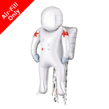 A 37 inch Standing Astronaut Foil Balloon, manufactured by PartyDeco.