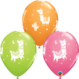 11 inch Llamas Assortment Latex Balloons (25)