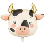 A 22 inch Cow Head Foil Balloon, manufactured by PartyDeco.