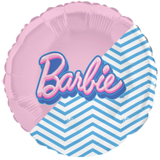 An 18 inch Barbie Style Logo Foil Balloon, manufactured by Unique.