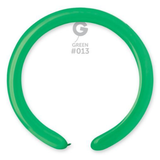 A pack of 100 2" Standard Winter Green Entertainer Balloons, manufactured by Gemar.