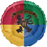 An 18 inch Harry Potter Houses Round Foil Balloon, manufactured by Unique.
