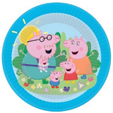 A pack of 8 Peppa Pig Paper Plates, manufactured by Unique.