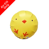 An unpackaged 9 inch Easter Chick Foil Balloon, manufactured by Unique.