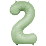 A 34 inch Avocado Number 2 Foil Balloon, manufactured by Sensations.