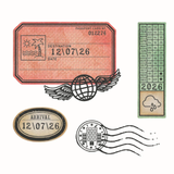 A Framelits Globetrotter's Mark by 49 & Market Clear Stamp & Die Set, manufactured by Sizzix.
