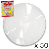 A pack of 50 24 Clear BoBo Bubble Balloons.
