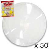 A pack of 50 36 Clear BoBo Bubble Balloons.