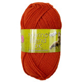 A 50g ball of Merino Blend DK Cinnamon Wool, manufactured by King Cole.
