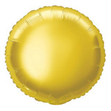18" Solid Classic Gold Round Foil Balloon (1) - UNPACKAGED