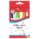 A pack of 6 Assorted Stamp Pens.