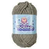 A 200g ball of Warm & Toastie Super Chunky Grey Polyester Yarn, manufactured by King Cole.