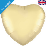 A 18" Gold Silk Heart Shaped Foil Balloon, manufactured by Oaktree.