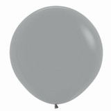A pack of 3 24-inch Fashion Urban Grey Latex Balloons, manufactured by Sempertex