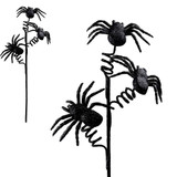 A 48cm Black Glittered Spider Spray.