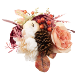 An Autumnal Dusky Pink Peony Display, measuring approx. 25cm.