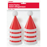 Mini Pom Pom Santa Party Hats (8)