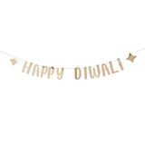 A Happy Diwali Golden Letter Banner, measuring approx. 2m.