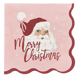 A pack of 16 Vintage Santa Paper Napkins, manufactured by Hootyballoo.