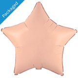 An 18 inch Matte Vintage Rose Star Foil Balloon.