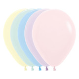 12" Pastel Matte Assorted Sempertex Latex Balloons (50)