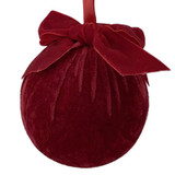 A 12cm Red Velvet Bow Bauble.