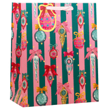 A Christmas Bow Baubles Medium Gift Bag.
